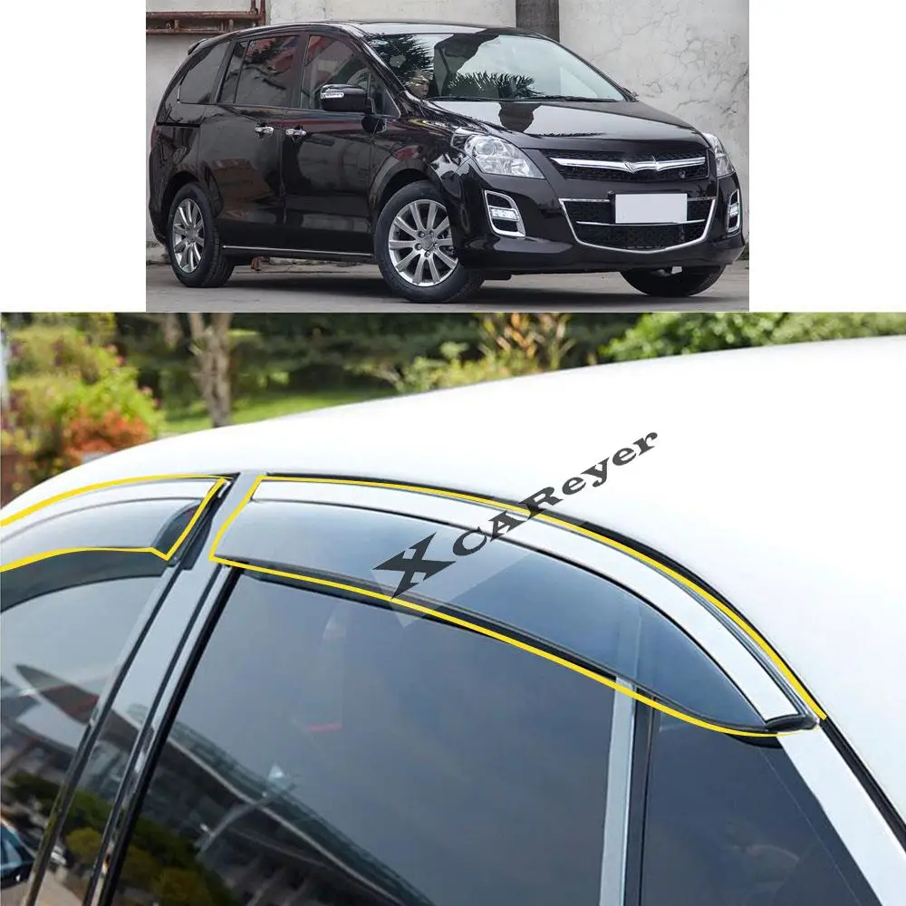 For MAZDA 8 MPV 2006 2007 2008 2009 2010 2011 2012 2013-2016 Car Sticker Plastic Window Glass Wind Visor Rain/Sun Guard Vent