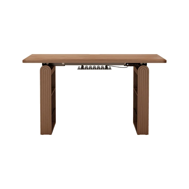 مكتب كمبيوتر ذكي للرفع الكهربائي من الخشب الصلب #1