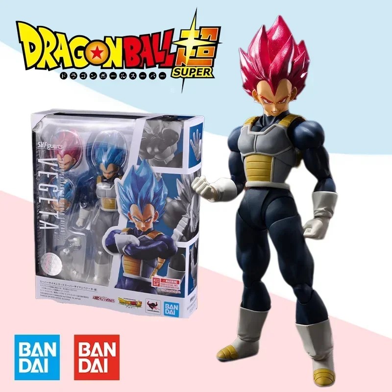 

In Stock Genuine Bandai S.H.Figuarts Dragon Ball SUPER SAIYAN GOD VEGETA GOD GOKU Anime Action Figure Model Toy Collection Gifts