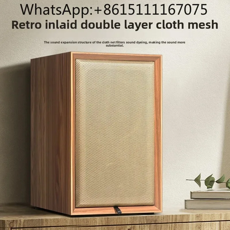 E8Q 8 Inch Full Range Speaker Empty Cabinet, Solid Wood DIY Bookshelf Speaker Enclosure