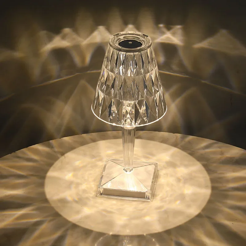 Crystal lamp atmosphere lamp diamond lamp net red charging touch wedding decorative  lamp bedside lamp bedroom