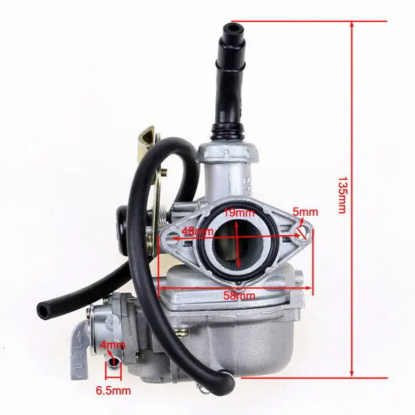 TDPRO Carburetor Fit for PZ 19mm Lever Choke 50cc-125cc Pit Dirt Bike ATV Go Kart