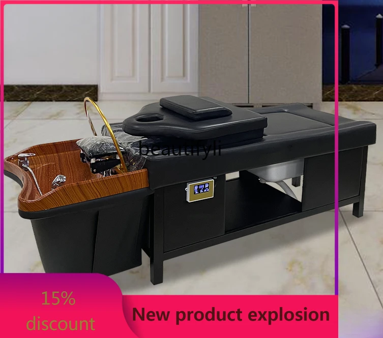 

zGThai Foot Massage Head Therapy Shampoo Chair Hair Care Center Fumigation Water Circulation Flushing Bed for Hair Salon