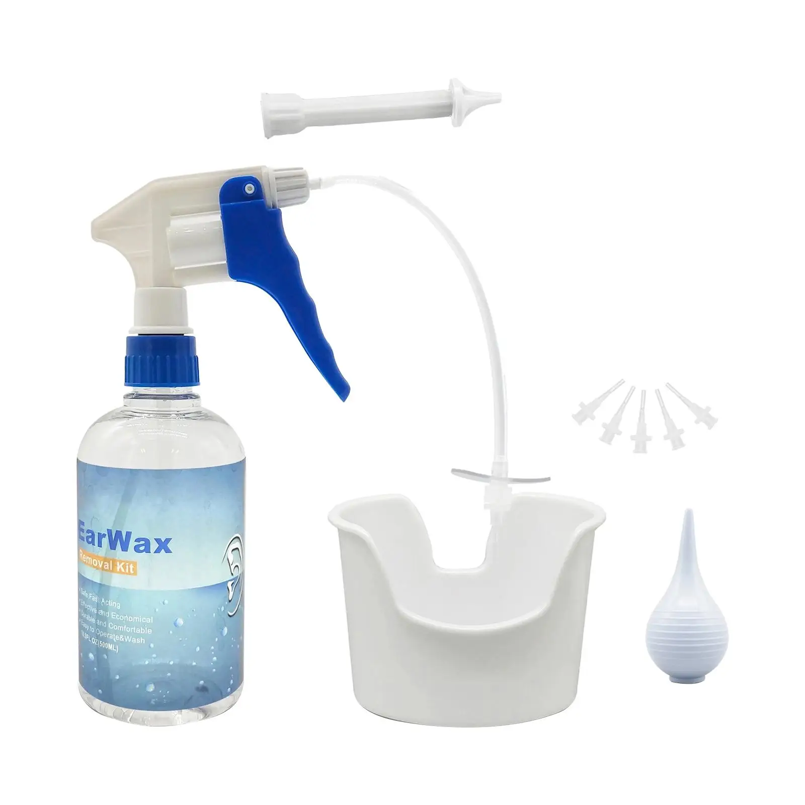 

Cleaner Kit Irrigation Wash Set with 500ml Spray Bottle for Removal of Earwax and Clean Ears Care