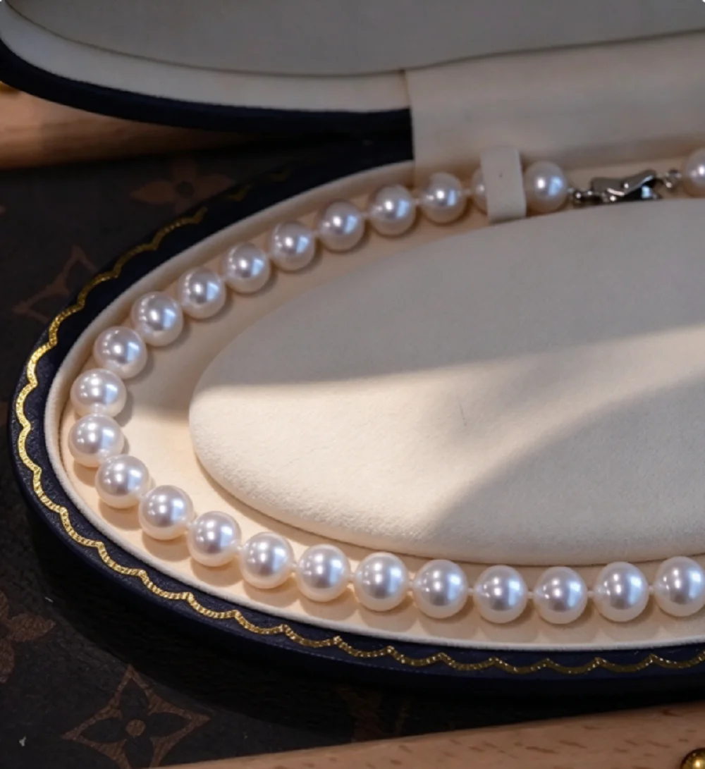 Silver Bead Clasps For Pearl Necklace - Classic Natural Japanese Pearl Necklace AAAA
