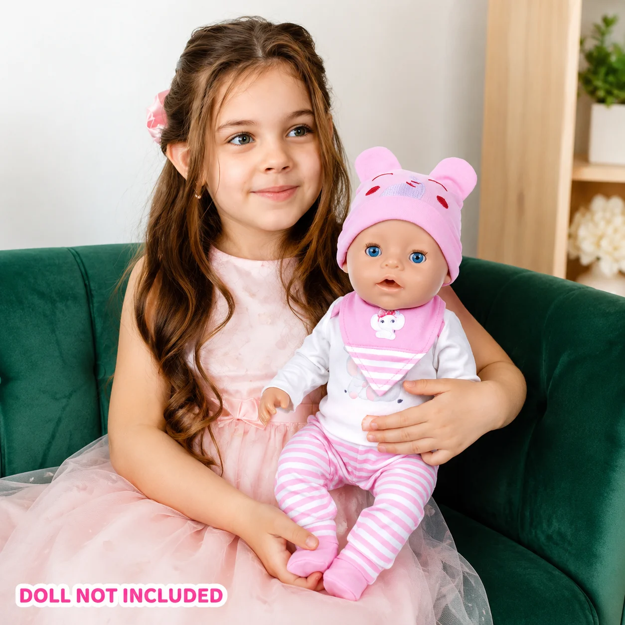 Doll Clothes Set for 16-18 Inch Newborn Baby Doll Bear Jacket Hoodie Pants Reborn Doll Clothes Accessory for 43cm Doll Girl Gift