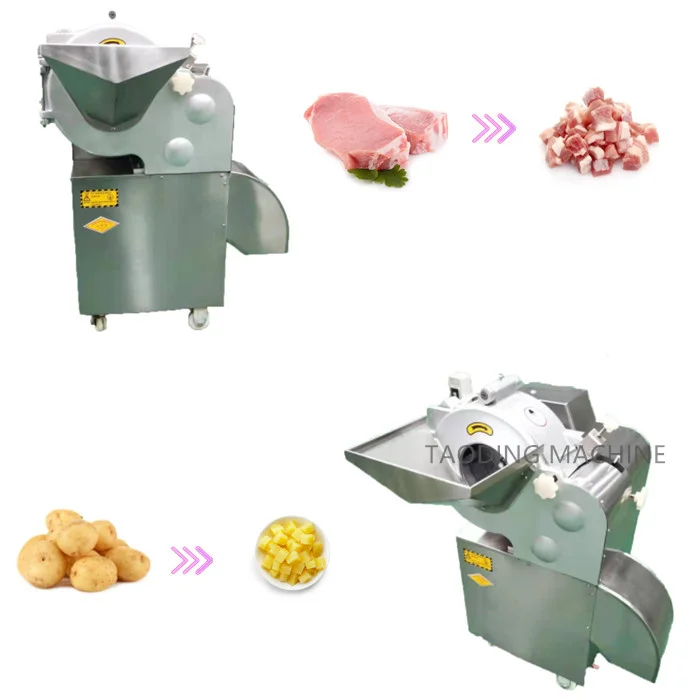 Long Beach Cubing Frozen Onion Cutting Machine Meat Cube Dicer Meat Cutting Machine Price