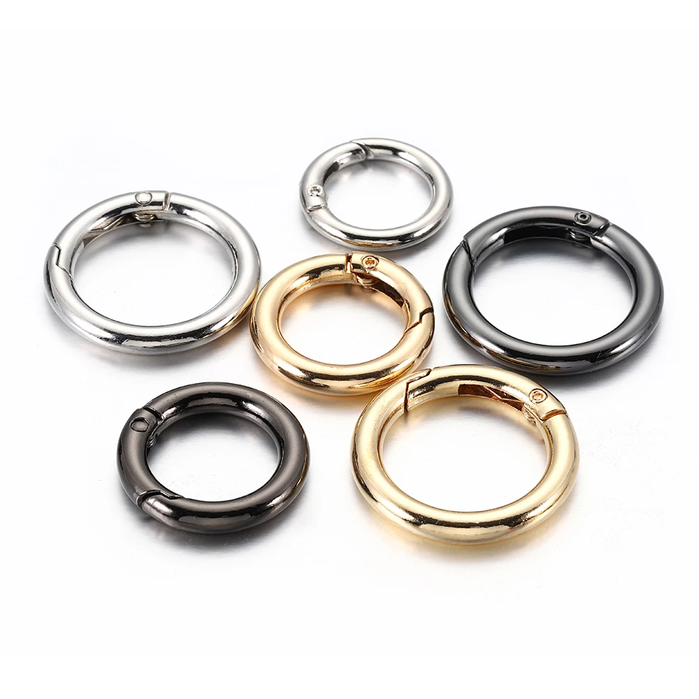 5pcs Metal O Ring Spring Clasps for DIY Jewelry Making