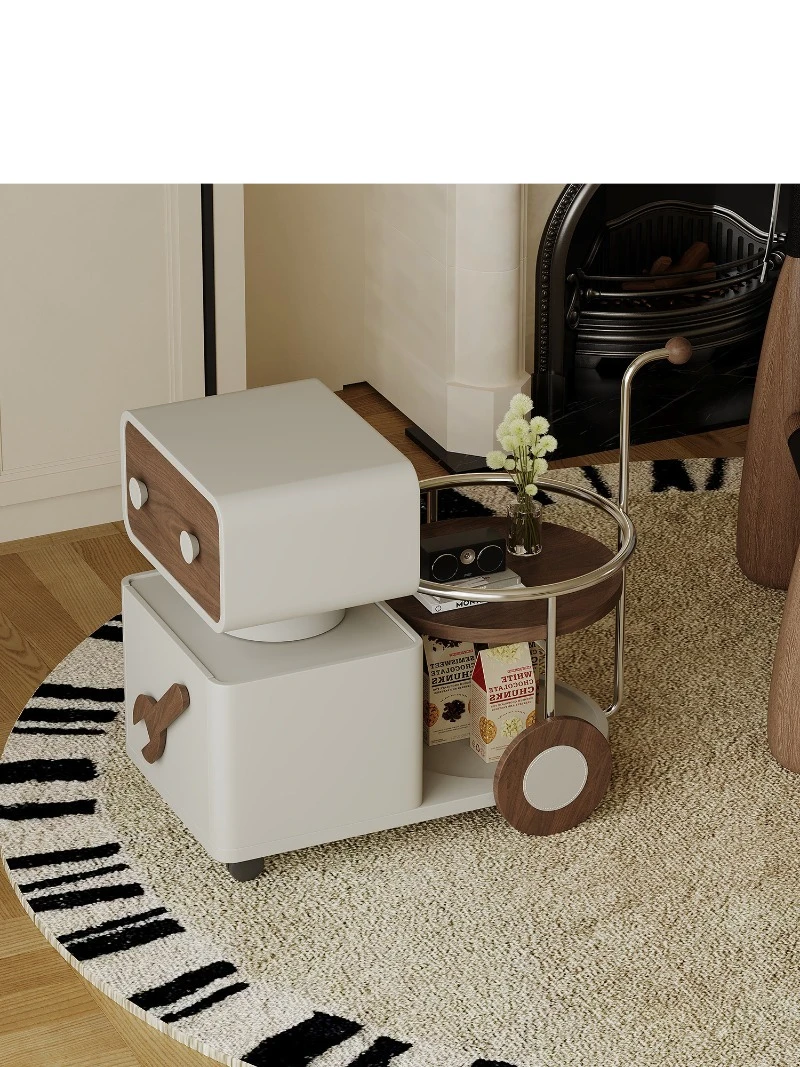Mobile designer creative multi-functional living room side cabinet trolley