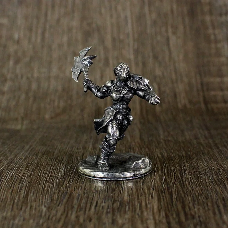 White Brass Orc Corps Orc Horde Army Soldiers Miniature Figurines War Game Chess Pieces Desktop Decoration Collection Gifts Men