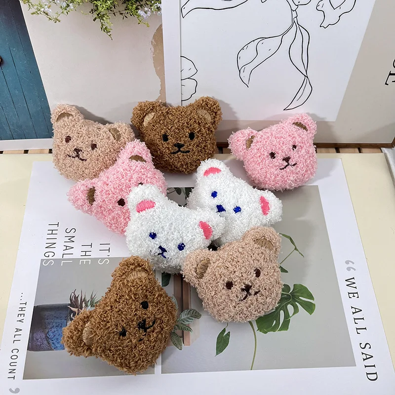 Kawaii Cartoon Cute Plush Teddy Bear Doll Brooch and Pin Animal Teddy Bear Doll Decoration Pin for Bag Backpack Christmas Gift