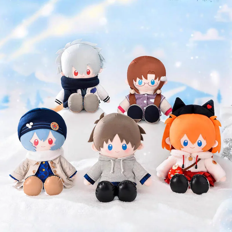 

Официальные плюшевые куклы EVA Neon Genesis Evangelion из серии "Falling In Winter", сидячие фигурки персонажей аниме, мягкие игрушки для фанатов аниме.