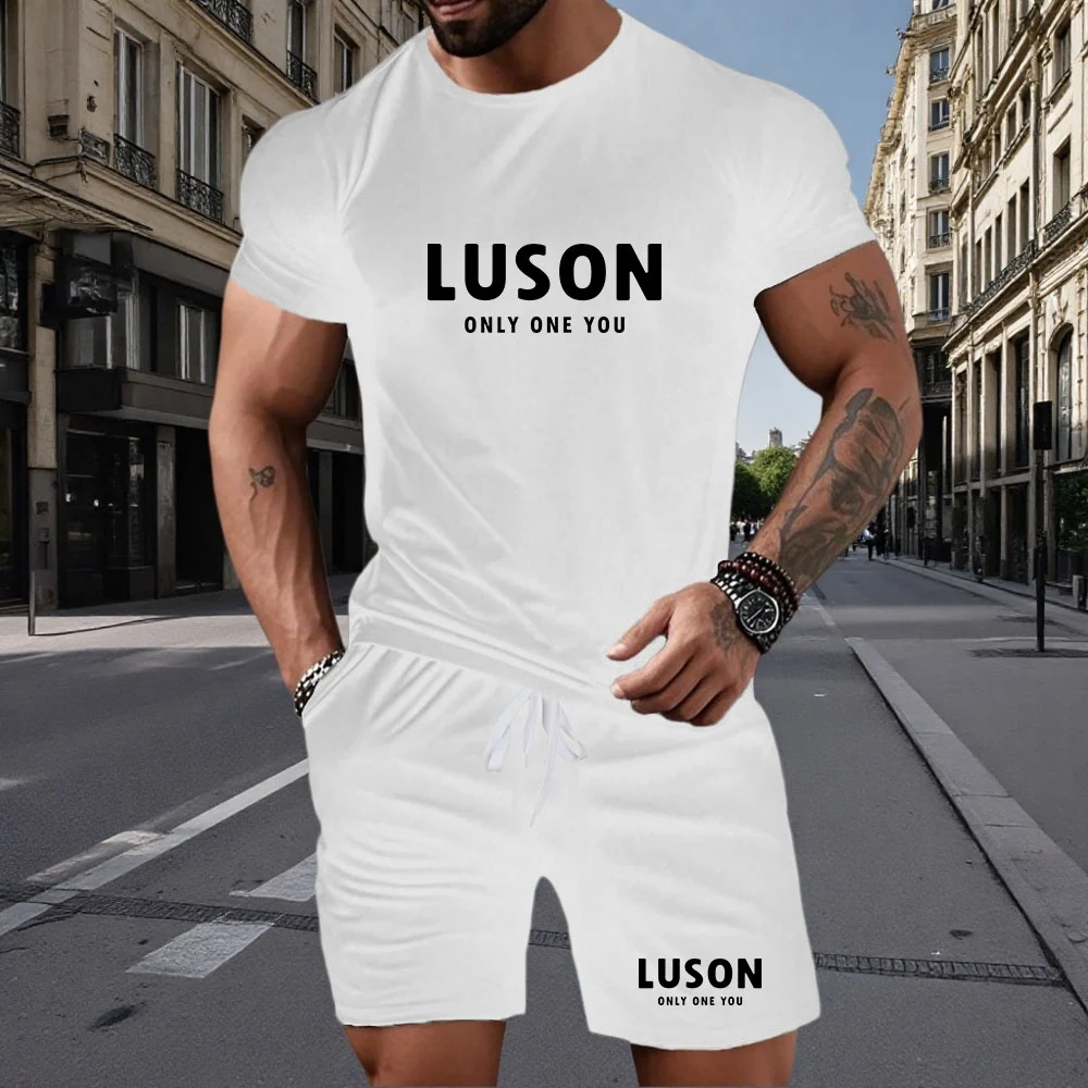 

Men's 2-Piece Business Casual T-Shirt Set – Lightweight & Comfortable Short Sleeve Tees for Office, Date or Everyday Wear
