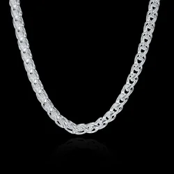925 sterling Silver Exquisite Simple twisted circle Necklaces for woman men fashion party wedding accessories Jewelry gifts