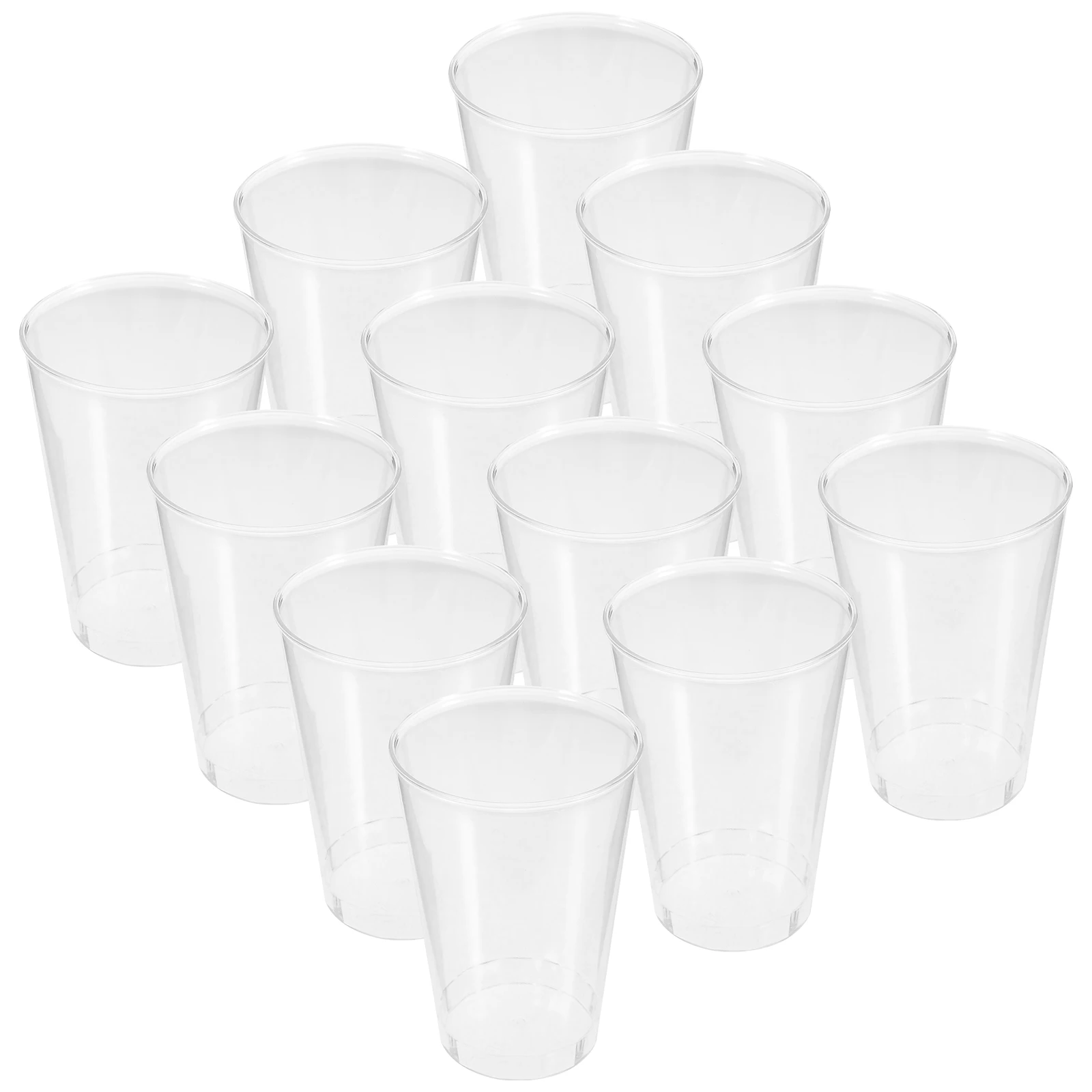 

50Pcs Clear Plastic Cups Reusable Party Tumblers Hard Drinking Cups for Banquet Wedding Decorative Beverage Cup Set