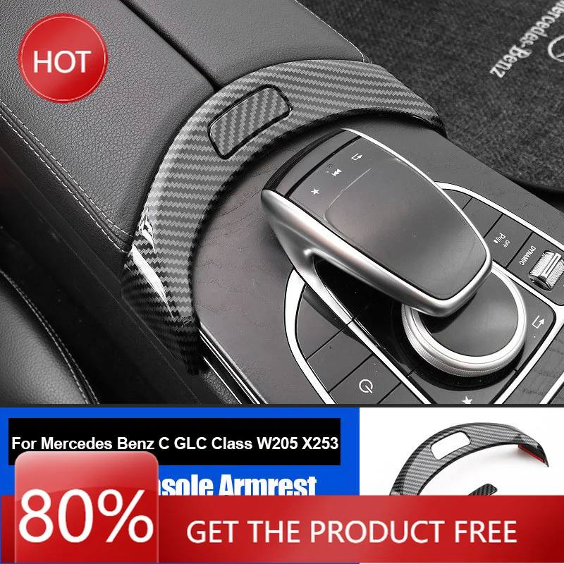 

Hot Steering Covers Car Center Console Armrest Storage Box Button Cover Trim for Mercedes Benz C GLC Class W205 X253 2015 201