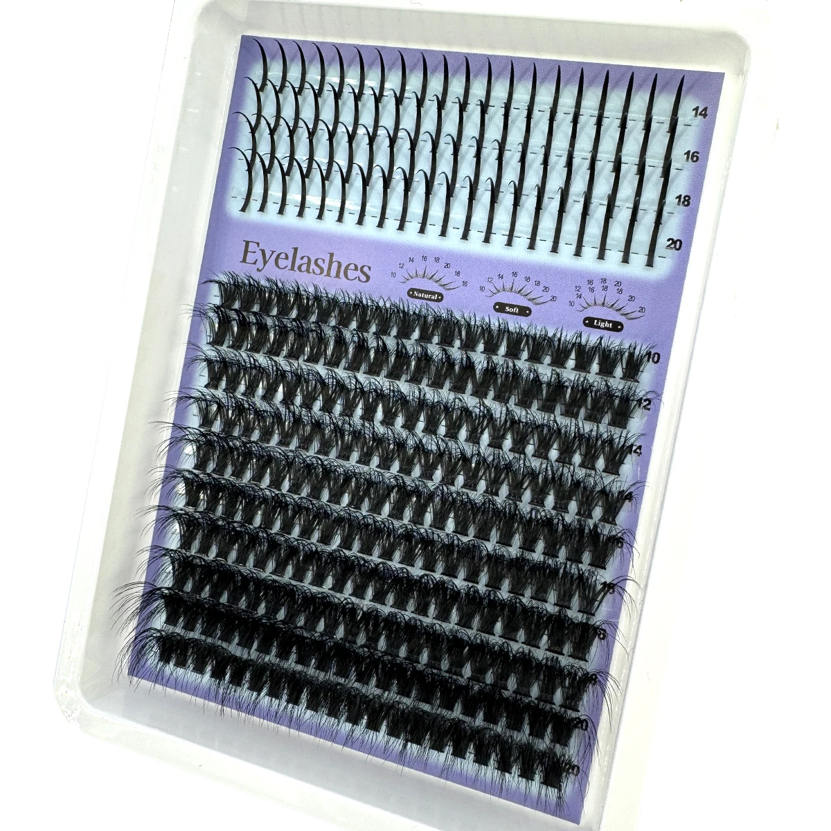 14 Reihen Spikes + 60D-200D Wimperncluster Wispy Manga Lashes Cluster Verlängerung Einzigartige stachelige Cluster Anime Individuals Feenwimpern – Detail 1