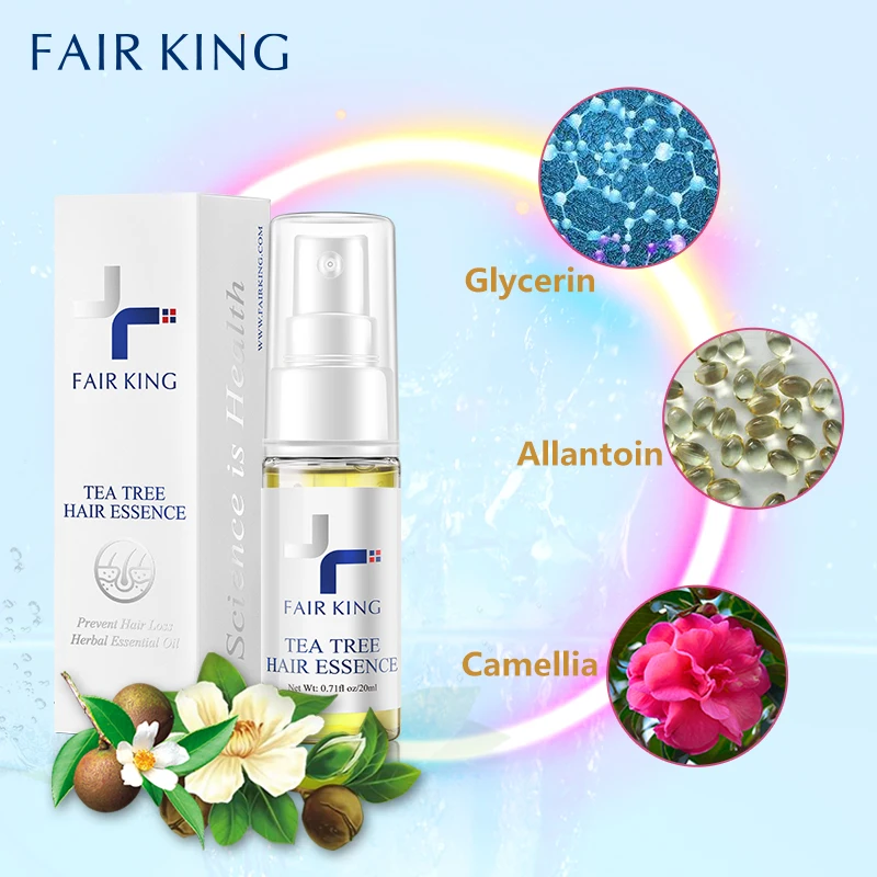 FAIR KING Nourish Hair Growth Essential Oil To Prevent Hair Loss Tea Tree Beauty Health Essence Hair Loss Damage Travel Portable