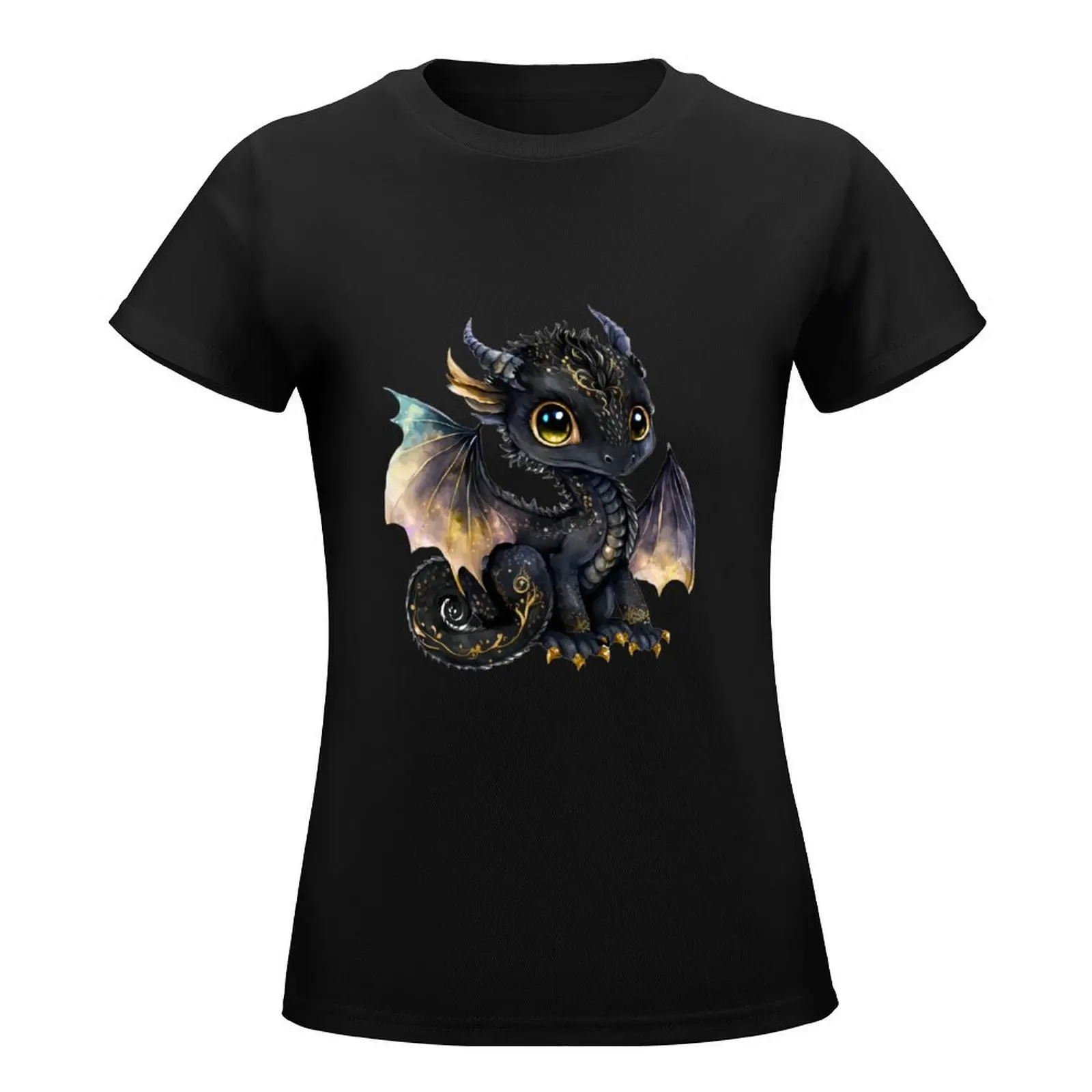 Little cute dragon T-Shirt tops plus size tops luxury designer clothing Women