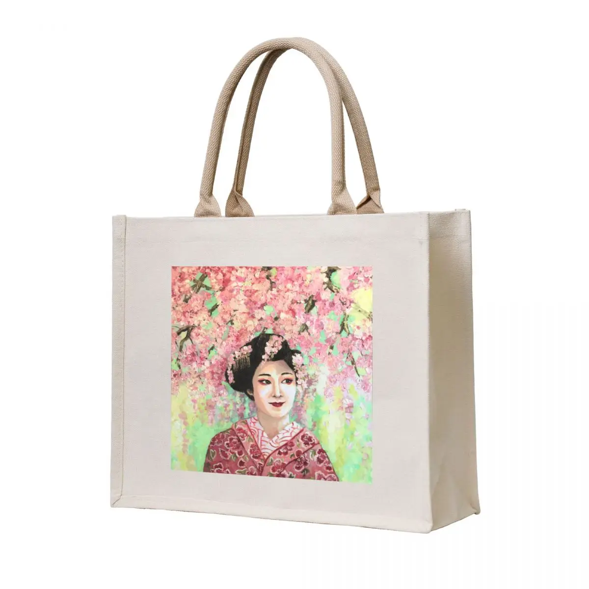 

A Japanese Spring Tote Bag custom canvas bag Canvas bag for women tote men's