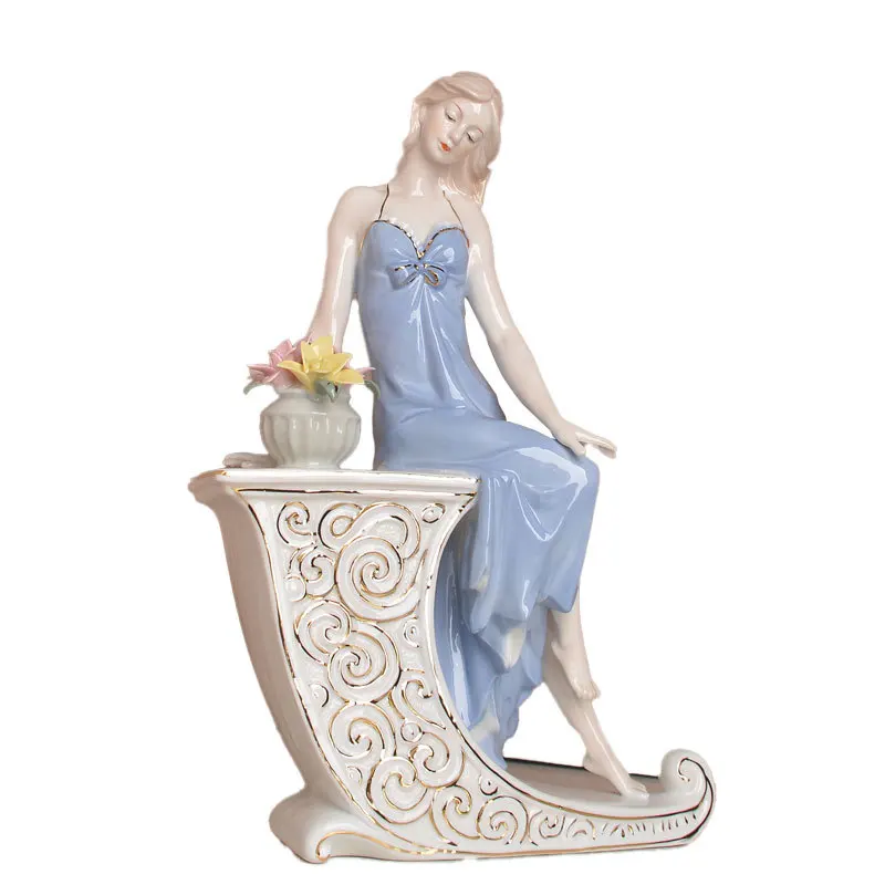Light luxury handmade ceramics creative simple girl bedroom room gift European Western decoration ornaments view 5