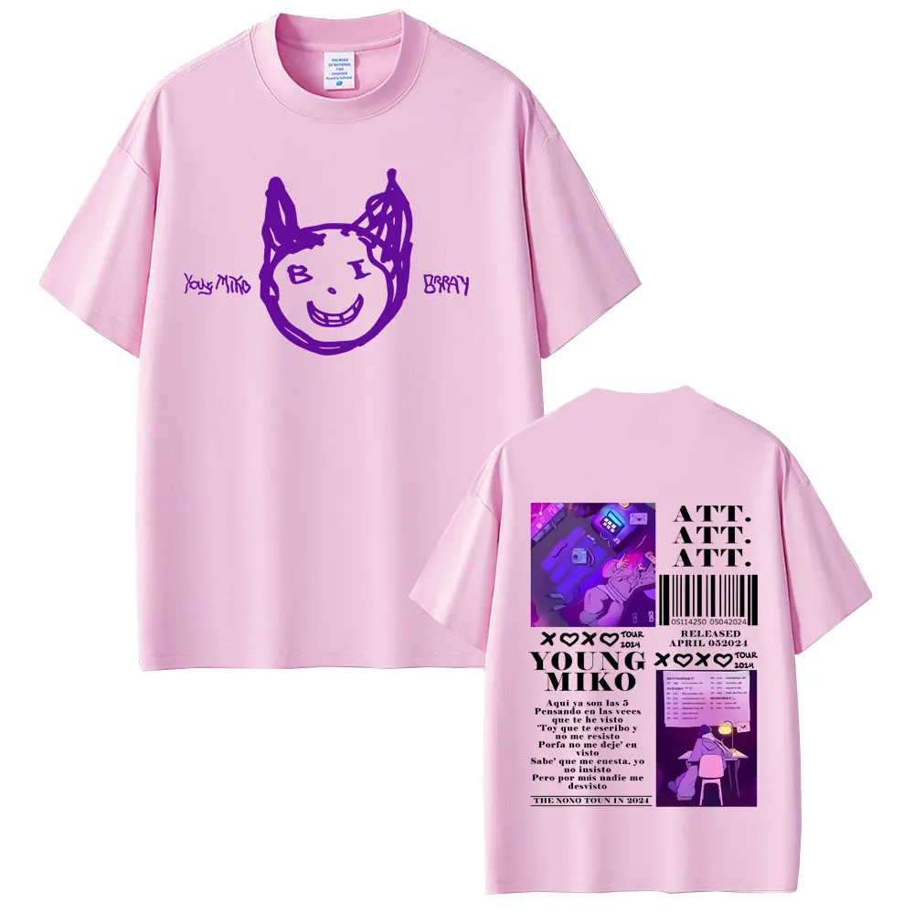 Young Miko Xoxo Curita Tour Merch T-shirt Men Women Clothing Fashion Oversized Short Sleeve T Shirts Male Casual Cotton T-shirts