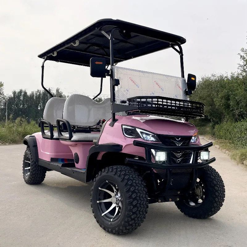 Solar Panel Photovoltaic Power Generation High Quality 40km/h 48V 4-Seater Practical Golf Cart, Suitable For Resorts And Farms