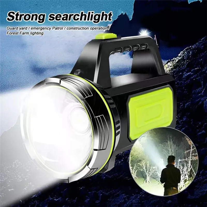 Torche Tactique Zoomable Lampe Torche Tactique Blukar 5000mAh Rechargeable USB-C - 5 Modes, Zoomable, IP67 Étanche - Pour Camping, Urgence (Inclut 3 Piles AAA) Blukar Lampe De Poche
