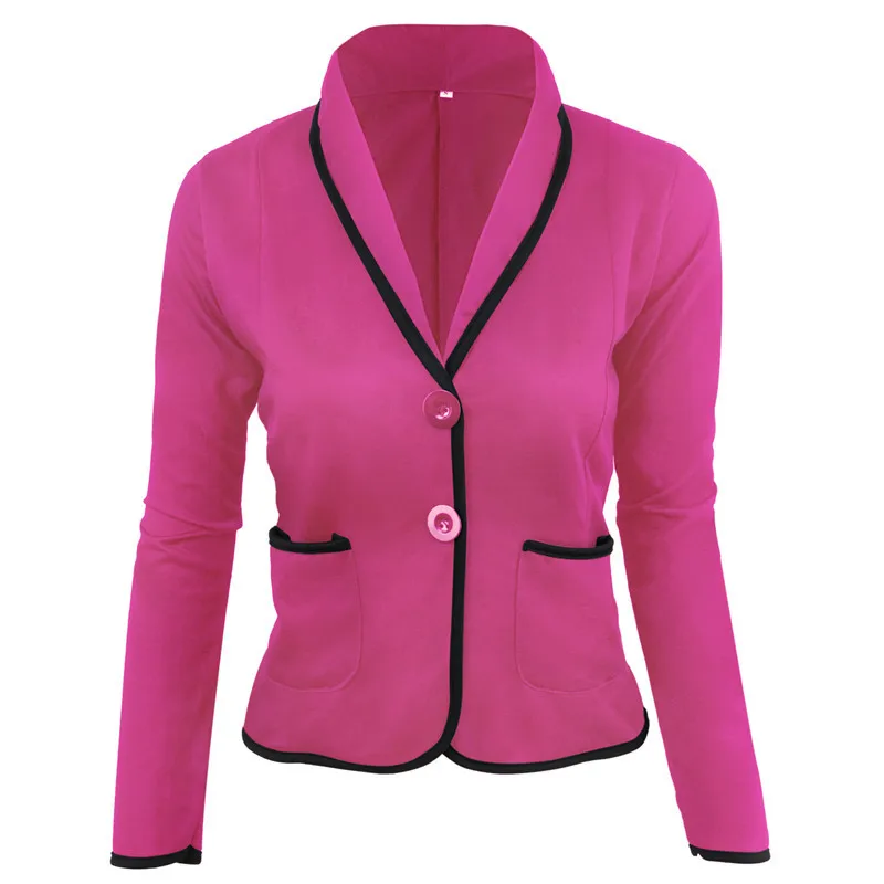 Blazer curto de peito único feminino, blazer de algodão, monocromático, amarelo, ternos de escritório, plus size, S-6XL, 2023