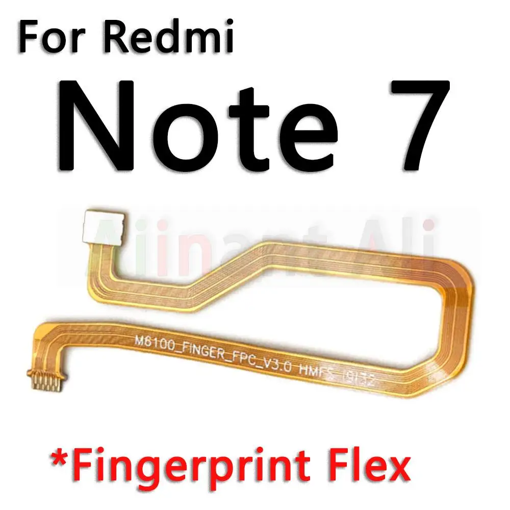 AiinAnt For Xiaomi Redmi Note 7 Plus Prime Pro Home Button Back Touch ID Finger Scanner Fingerprint Sensor Flex Cable