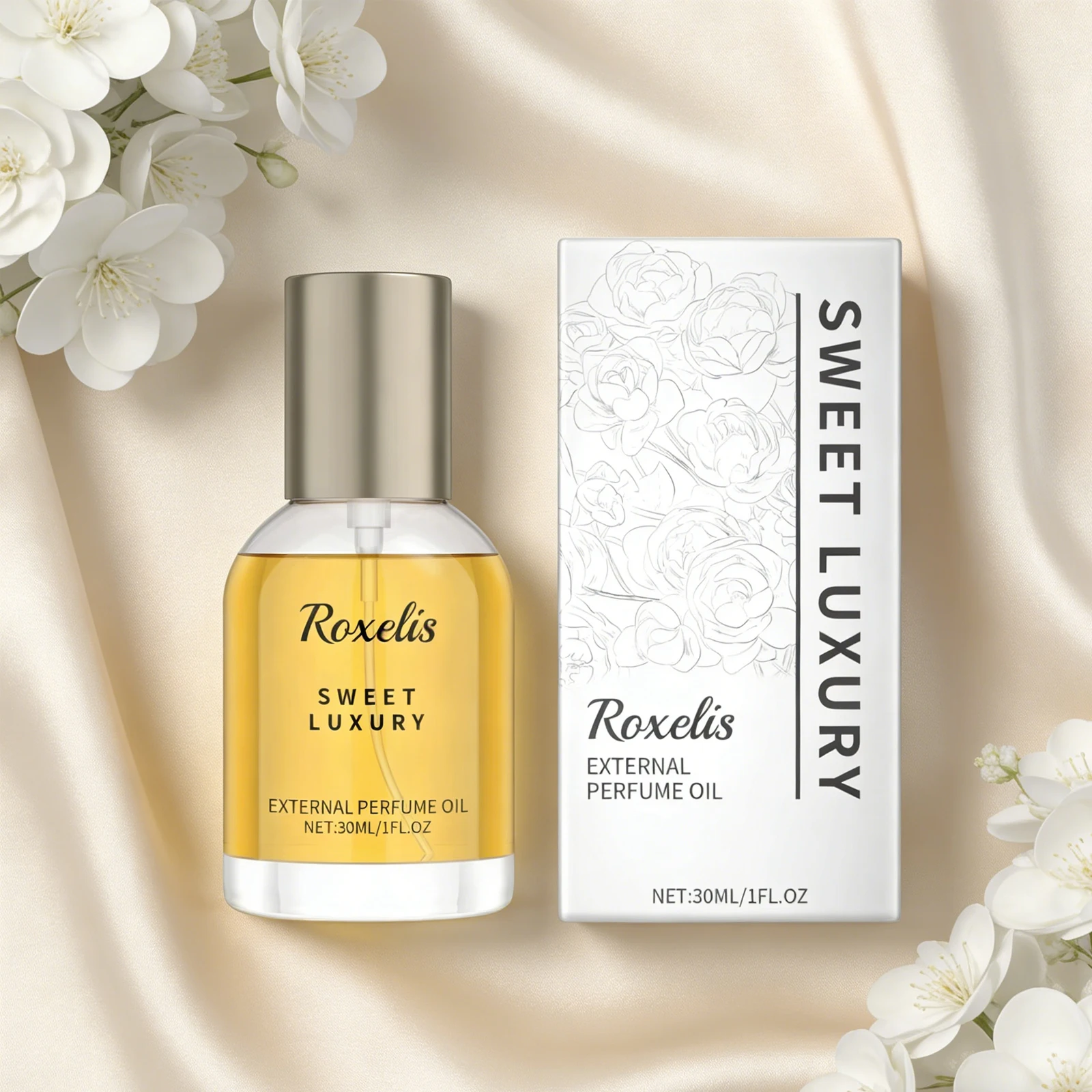 

Парфюм Roxelis 30 мл с ароматом шафрана и жасмина. Сладкий, роскошный цветочный аромат с естественной свежестью и нежным шармом. Идеально подходит для свидания.