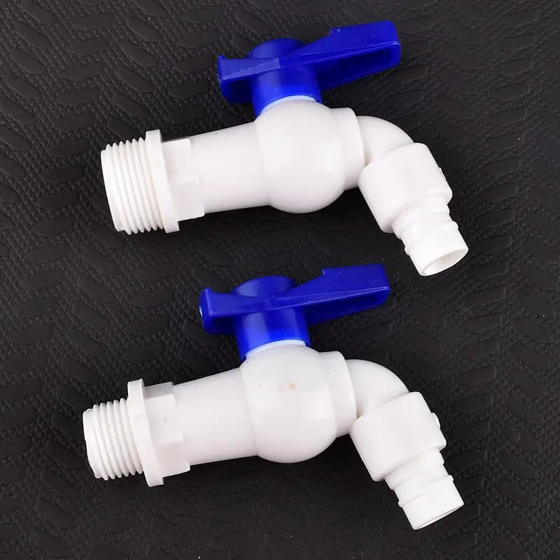 1Pc PVC 1/2 3/4 Inch Male Thread Tap Valve For Garden Plant Irrigation Aquarium Water Inlet Outlet Connector Water Tank Drainage