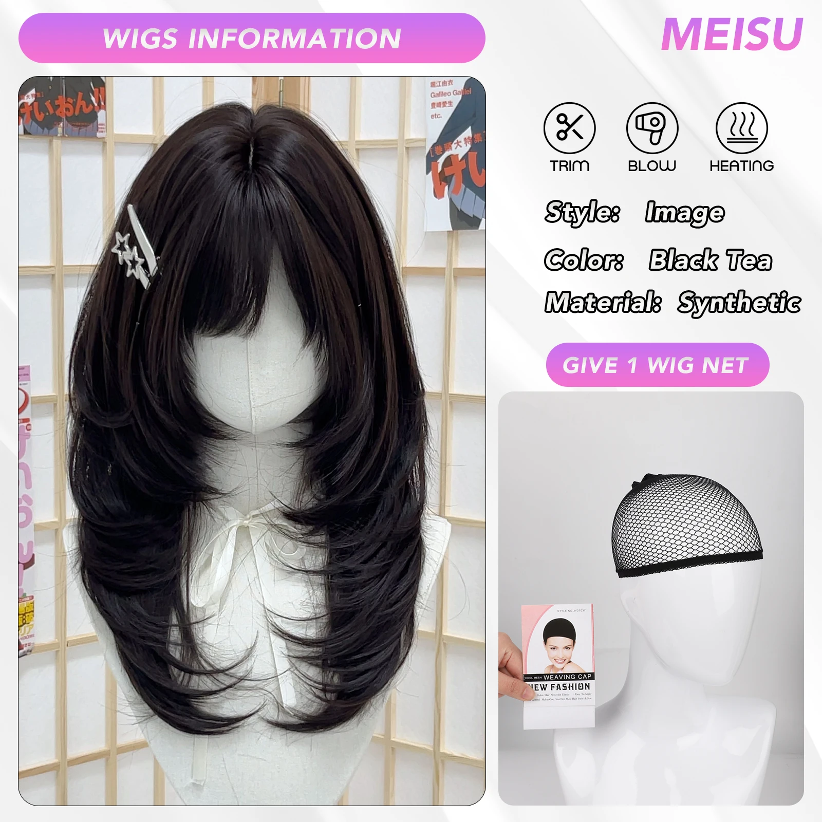 MEISU 22 İnç Sentetik Hava Per - Synthetic Braided Wigs For Black Women incelemesi ve fiyatı