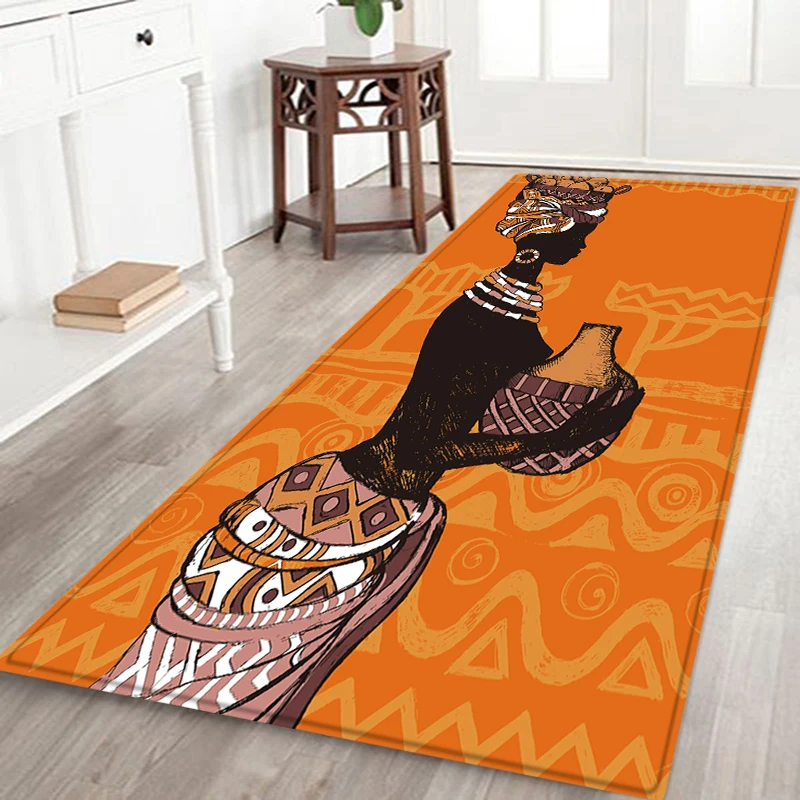 Afrikanische Frauen Küche Matte Eingang Fußmatte Wohnkultur Flur Balkon Waschküche Teppiche Bad Nicht-slip Fuß Pad Matte – Detail 4