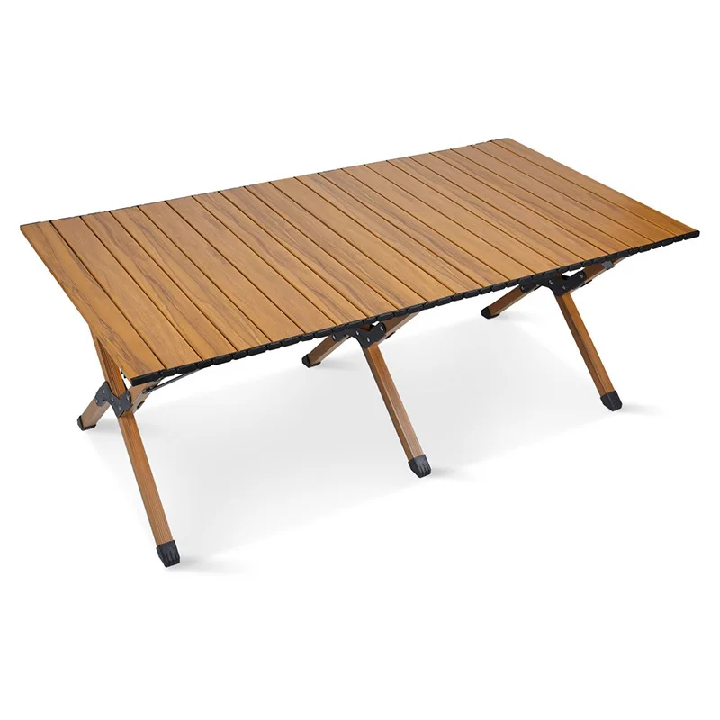 Outdoor table and chair folding portable picnic barbecue table aluminum alloy camping table tea making set