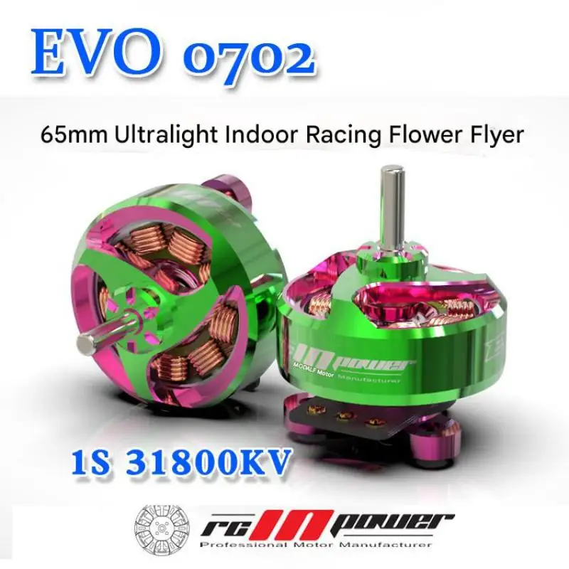 2026 New Model Rcinpower Evo 0702 31800kv 1s Fpv Micro Brushless Motor