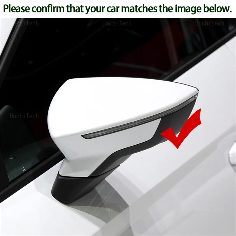 Gloss Black Mirror Cap for Seat Leon Lion 5F III Ibiza 6F V KJ1 Arona KJ7 Carbon LookCar Side Rearview Mirror Cover Accessories - view 2