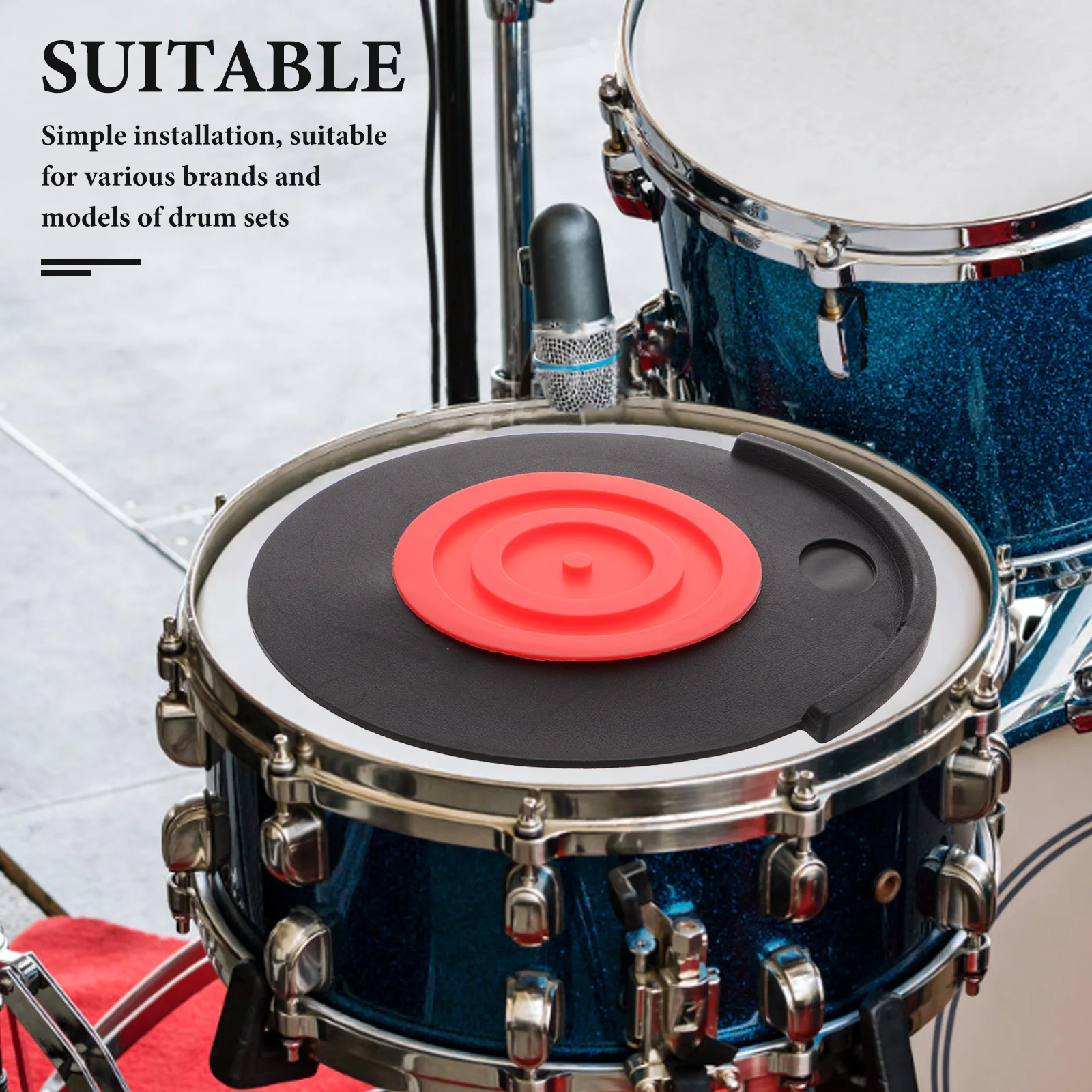 

Silent Drum Pad Pads Practice Mute Cymbal Playing Dampener Damper Mats for Beginners