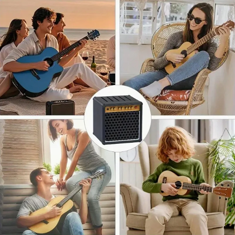 حامل اختيار جيتار مطبوع ثلاثي الأبعاد مقاوم للغبار ومقاوم للماء؛ مكان آمن محمول لالتقاط الجيتار مع درج مدمج #3