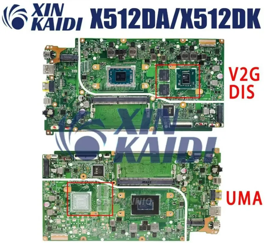 Description Picture 2 of itemX512DA Laptop Motherboard For Asus VIVOBOOK F512DA X512D X712DA X512DK M712D Mainboard 0GB/4GB-RAM R3-3200 R5-3500 R7-3700U