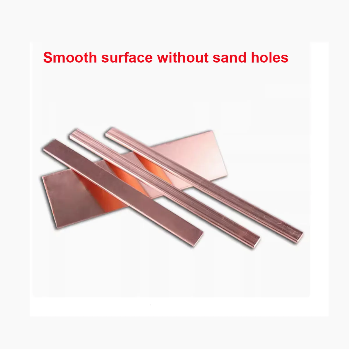 T2 Red Copper Flat Bar Plate Strip Thick 0.05/0.1/0.2-10mm Pure Copper Rectangular Solid Metal Sheet Width 5/6-12mm Length 500mm