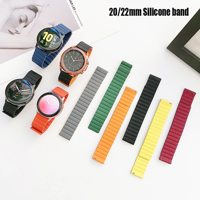 Silicone Strap For Xiaomi Haylou GST RT2 Smart Watch Band Magnetic Loop Belts For Haylou RS4 Plus RT2 LS10/LS02/RT/LS05s/RS3