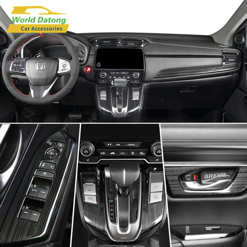 

Для Honda CRV CR-V 5TH аксессуары для стайлинга автомобилей интерьер матовый рисунок из нержавеющей стали декоративная накладка