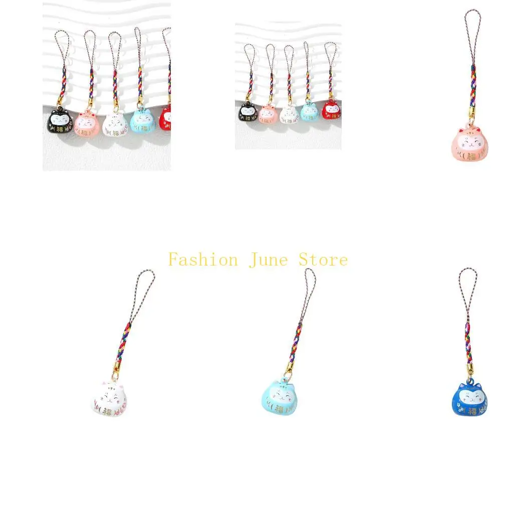 N5KA Decorative Charm for Phones, Keys, and Small Bags with Braided Loop and Lucky Floral Pendant Accent