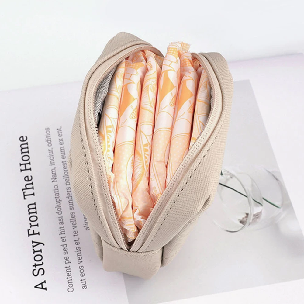 Mini Sanitary Storage Bag Cushion Clip Wallet Bag Towel Napkin Credit Card Coin Clip Student Portable Sanitary Cotton Storage