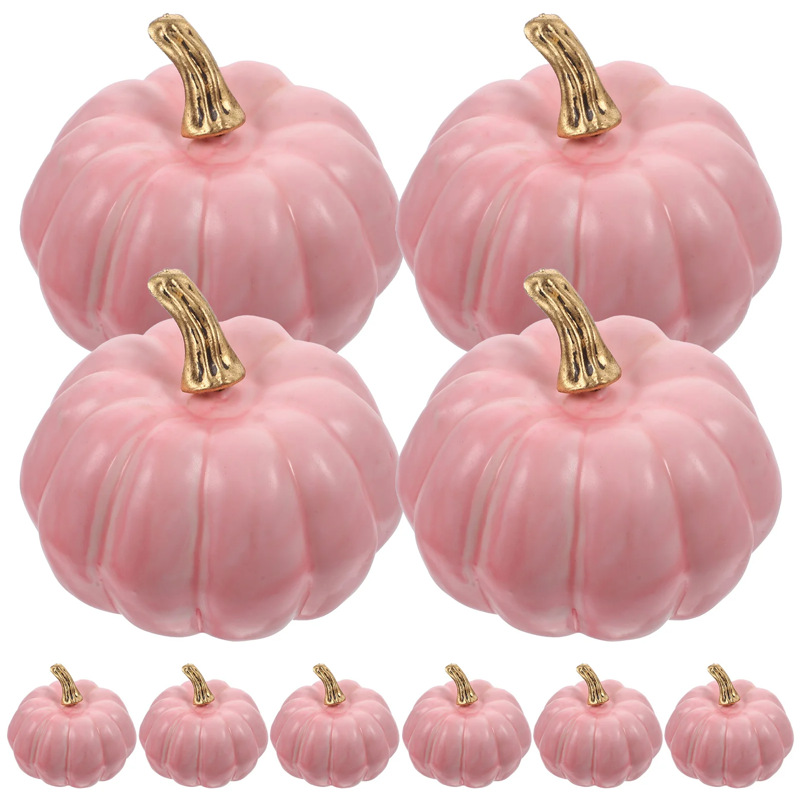 10 Pcs Halloween Pumpkin Decoration Props 10pcs/pack (pink) Foams Pumpkins Model for Ornament