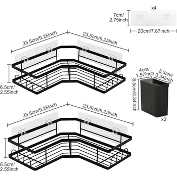 TAILI פינת מקלחת Caddy יניקה כוס ללא קידוח נשלף מקלחת Caddy סל יניקה חזקה אמבטיה מקלחת מדף ארגונית 10 best sales ארגז אמבטיה - №7