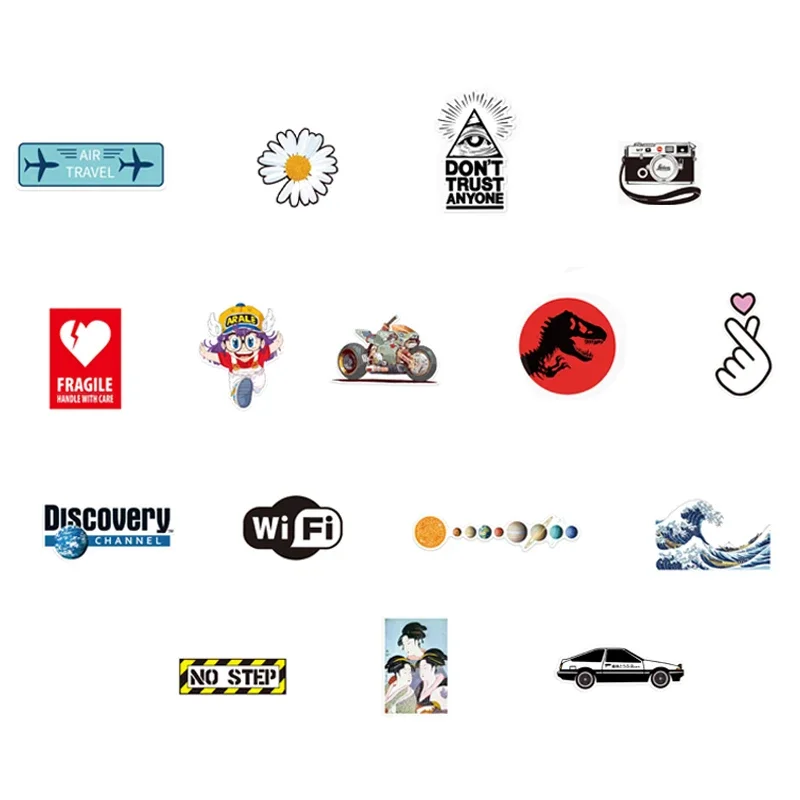 The Great Wave off Stickers Art Drawing Decorate Stickers for Snowboard Skateboard Lugguage Guitar Phone Joural DIY Decorate