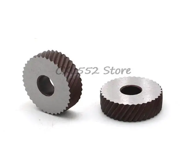 1Pair(2pcs)0.3 0.4 0.5 0.6 0.8 1.0 1.2 1.5 1.6 1.8 2.0 2.5 3.0mmPitch Reticulate grain Knurl Wheel Knurling Roller Tool 26x8x8mm