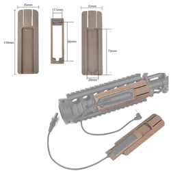 20mm Picatinny Rail Cover M600 M300 Flashlight PEQ M4 Airsoft Rifle Pocket Panel Remote Switch Rail Pads Set Hunting Accessories